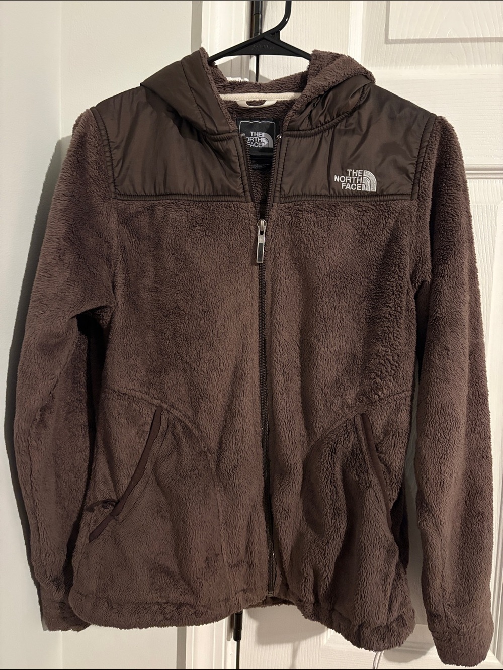 The North Face Kids Brown Hooded Puffer Fleece Jacket